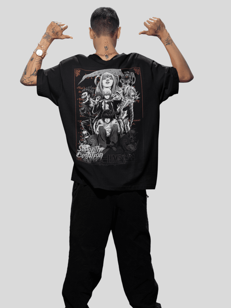 Seventh Creation Black Oversized T-Shirt for Men | SnazzyTrend
